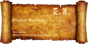 Rosta Marina névjegykártya